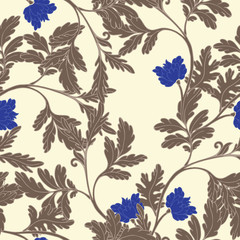 Abstract elegance pattern with floral background.