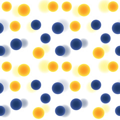 3d polka dots seamless pattern. Three dimensional depth series.