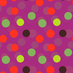 Abstract color spheres seamless pattern. Three dimensional depth series.