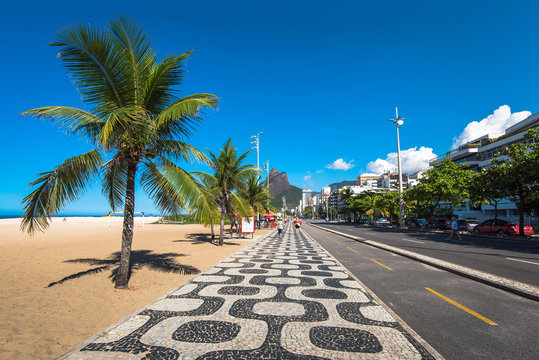Famous Ipanema Sidewalk in Rio de Janeiro, Brazil