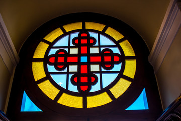 Stained glass in windows