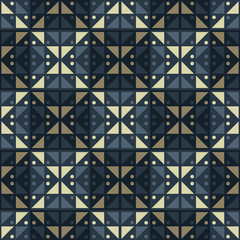 Geometric tiles order seamless pattern. Geometric tiles series.