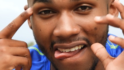 Handsome Male Making Funny Faces