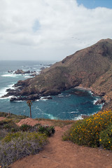 Coastal cove between Ensenada and  La Bufadora on coast of Baja California Mexico