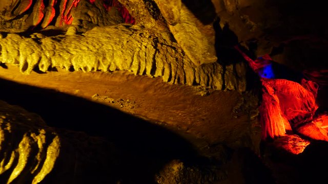 stalactite formation in Cave Underground