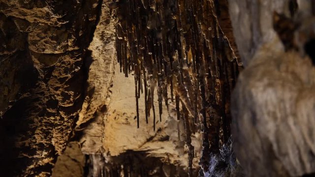 Long thin stalactite formation at Ruby Falls
