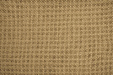 Hessian sackcloth or rustic jute sackcloth woven fabric texture background. Textiles for coffee beans.