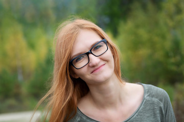 Happy Lifestyle portrait of a beautiful young model girl with a sweet smile.