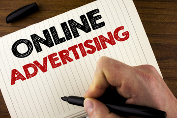 Conceptual hand writing showing Online Advertising. Business photo showcasing website campaigns Ads...
