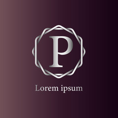 Initial Letter P Logo Tempalate