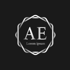 Obraz premium Initial Letter AE Logo Tempalate