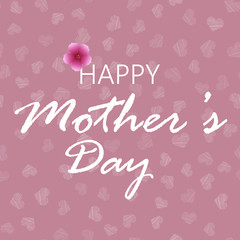 Happy Mother's Day greeting card design. Vector illustration