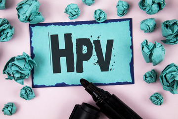 Word writing text Hpv. Business concept for Human Papillomavirus Infection Sexually Transmitted...