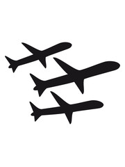 3 team viele raketen drohnen flugzeug fliegen pilot maschine jumbo jet silhuette schwarz umriss urlaub ferien reise