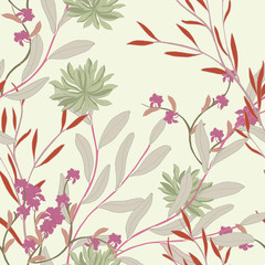 Abstract elegance pattern with floral background.