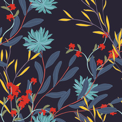 Abstract elegance pattern with floral background.
