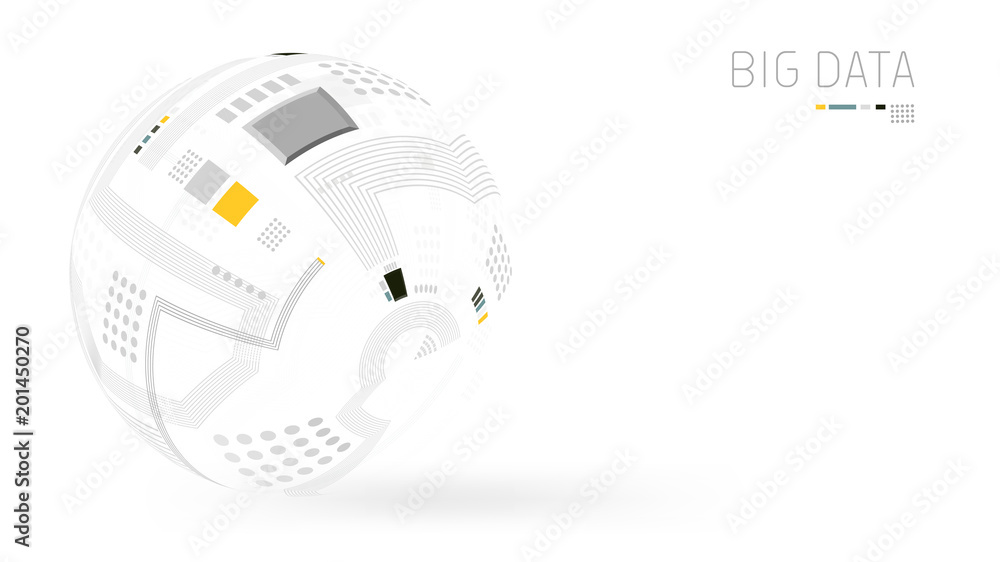 Poster big data tech background