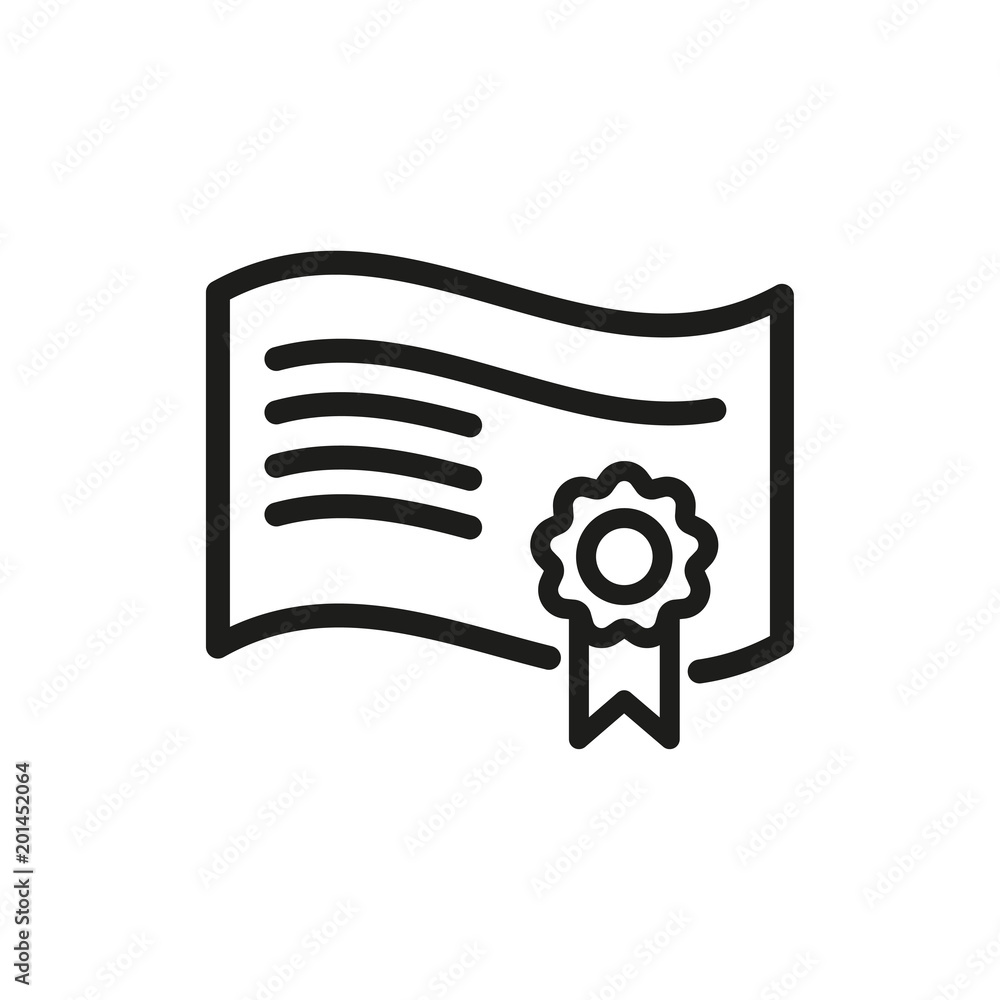 Wall mural vector certificate icon