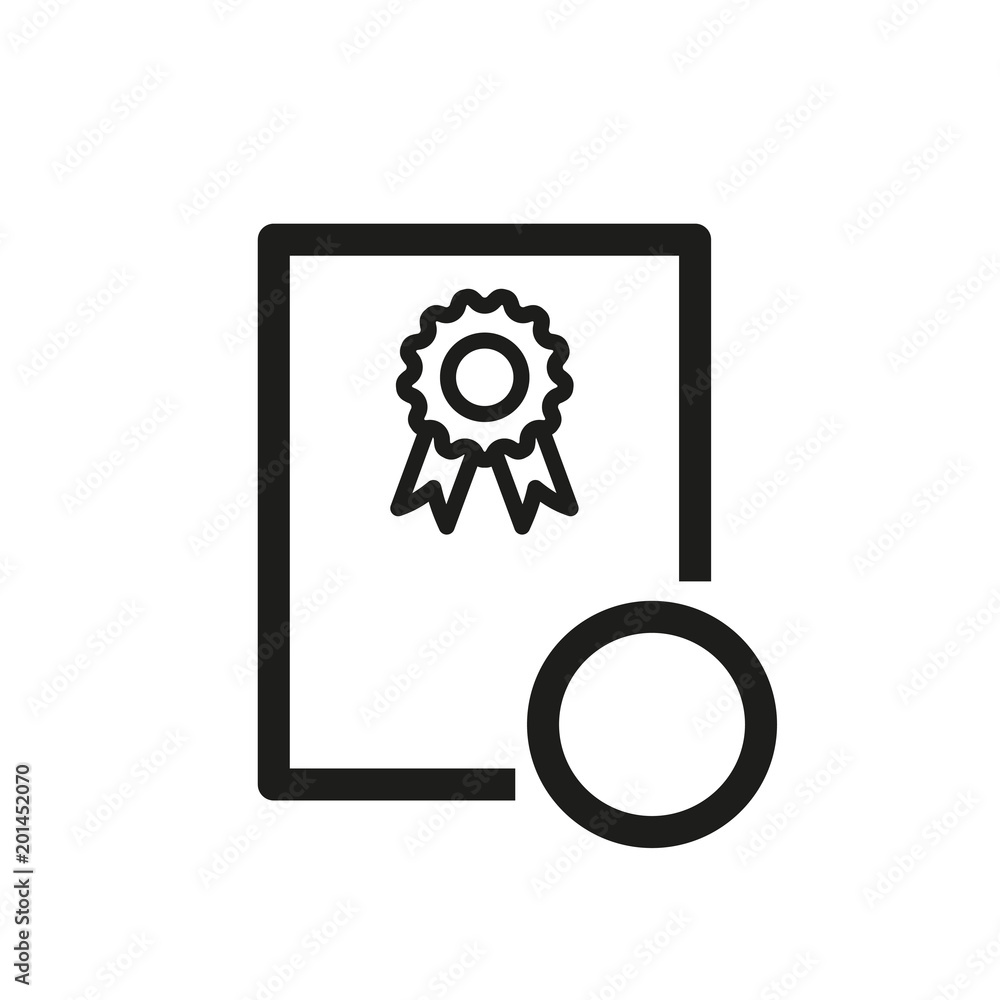 Wall mural vector certificate icon