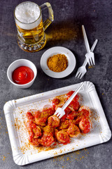 curry bockwurst with beer