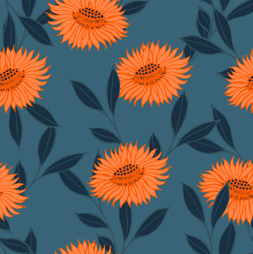 Abstract elegance pattern with floral background.