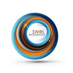 Spiral swirl flowing lines 3d vector abstract background