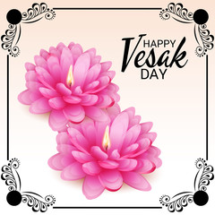 Naklejka premium Happy Vesak Day.