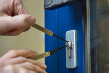 Close-up Of A Person Opening Doors