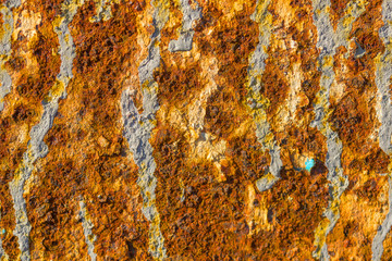 Close-up rust plate surface, grunge texture