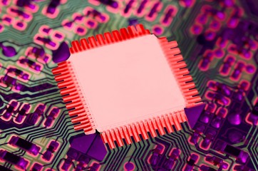 Overheated chip on the PCB.