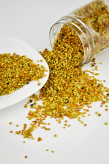 spilled pollen from the bottle