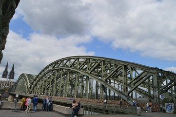Cologne bridge - panorama