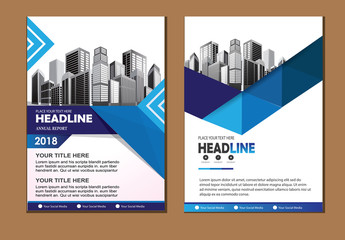 Business abstract vector template. Brochure design, cover modern layout, annual report, poster, flyer in A4 with colorful triangles, geometric shapes for tech, science, market with light background