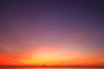 Beautiful sky at twilight time