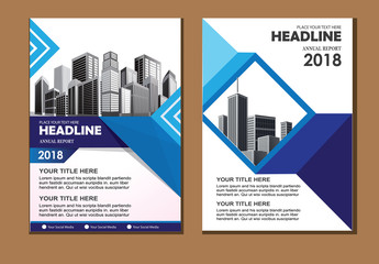 Business abstract vector template. Brochure design, cover modern layout, annual report, poster, flyer in A4 with colorful triangles, geometric shapes for tech, science, market with light background