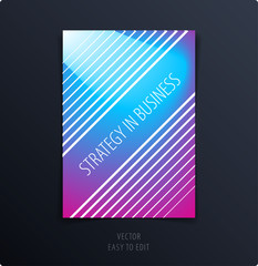 Fototapeta premium Abstract colourful graphic design of brochure in fluid liquid style with blurred smooth background.