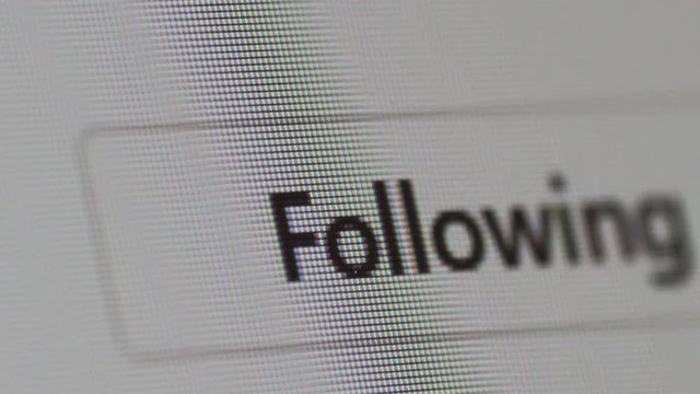 following, clicking follow button on social media