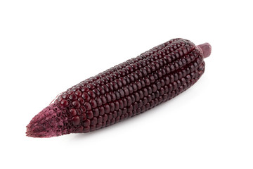 Fresh purple corns isolated on a white background