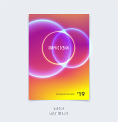 Naklejka premium Abstract colourful poster graphic design of brochure in fluid liquid style with blurred smooth background.