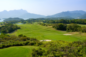 Fototapeta na wymiar Golf course in Hong Kong
