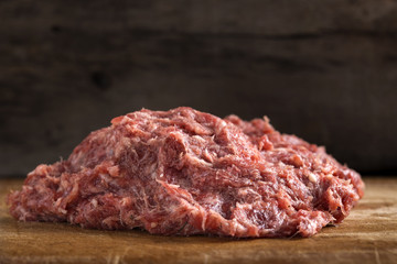 Raw traditional Romanian minced meat for make 