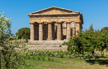 The greek temple, Paestum, Italy.
