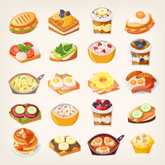 Quick to cook classic breakfast meals menu.