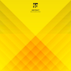 Abstract geometric and square overlap layer pattern on yellow background.