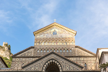 Fototapeta na wymiar The cathedral of Amalfi, Italy.