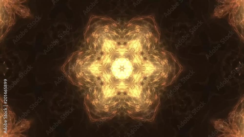 Poster abstract animation with hand drawn geometric kaleidoscope pattern. abstract cgi motion graphics and 