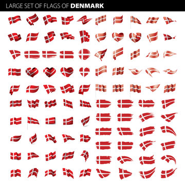 Denmark Flag, Vector Illustration