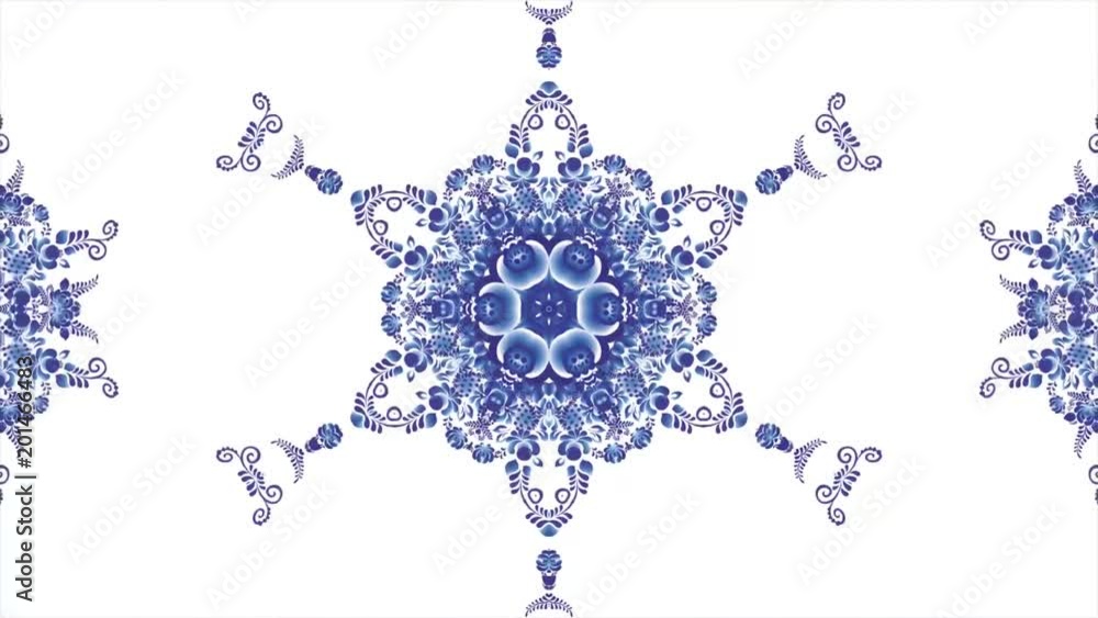 Poster abstract animation with hand drawn geometric kaleidoscope pattern. abstract cgi motion graphics and 