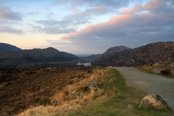 Mountains scenery at sunset