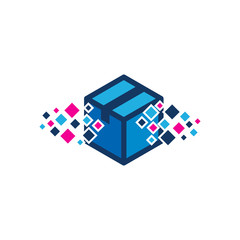 Box Pixel Logo Icon Design
